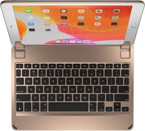 img 4 attached to 🔋 Brydge 10.2 Wireless Keyboard: Backlit, Long Battery Life - Compatible with iPad 9th, 8th & 7th Gen (Gold)