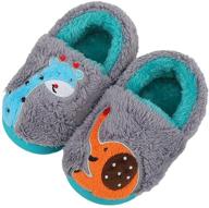 adorable animal slippers for toddler boys & girls: mikitutu kids winter house shoes logo