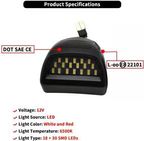 img 3 attached to 🚗 AlyoNed Red OLED Neon Tube LED License Plate Light Tag Lamp Assembly for Chevy Silverado GMC Sierra 1500 2500 3500 Suburban Tahoe Yukon XL Cadillac Escalade EXT: Enhanced Visibility and Compatibility