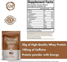 img 3 attached to RoastOne Coffee Protein Powder by NutraOne - Low Sugar & Coffee Infused Whey Protein for Energy & Focus - 150mg Caffeine & 20g Protein (Sweet Cream - 1.35 lbs.)