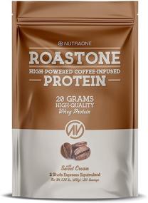 img 4 attached to RoastOne Coffee Protein Powder by NutraOne - Low Sugar & Coffee Infused Whey Protein for Energy & Focus - 150mg Caffeine & 20g Protein (Sweet Cream - 1.35 lbs.)