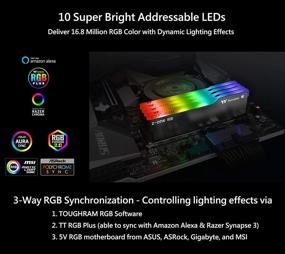 img 3 attached to Трансляция на русский язык этого заголовка товара: "💡 Thermaltake TOUGHRAM Z-ONE RGB DDR4 3200 МГц 16 ГБ (8 ГБ x 2) Память 16,8 миллионов цветов RGB - R019D408GX2-3200C16A