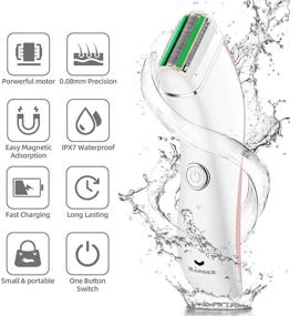 img 2 attached to 🪒 Ultimate Electric Shaver for Women: Wet and Dry Razor, Rechargeable Bikini Trimmer with LED Display