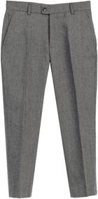 img 1 attached to Boys' Gioberti Tweed Plaid Pants - Ideal for Suits & Sport Coats - Premium Clothing