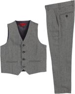 boys' gioberti tweed plaid pants - ideal for suits & sport coats - premium clothing logo