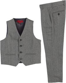 img 4 attached to Boys' Gioberti Tweed Plaid Pants - Ideal for Suits & Sport Coats - Premium Clothing