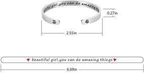 img 3 attached to Inspirational Bracelet Engraved Christmas Girlfriend