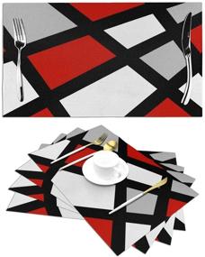 img 4 attached to 🍽️ Hamiltonna Geometric Placemats: Stylish Insulation Tablemats for Enhanced Dining Experience