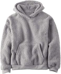 img 4 attached to Sherpa Pullover Hoodie Sweatshirts Pocket Boys' Clothing for Fashion Hoodies & Sweatshirts