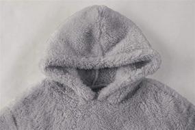 img 3 attached to Sherpa Pullover Hoodie Sweatshirts Pocket Boys' Clothing for Fashion Hoodies & Sweatshirts