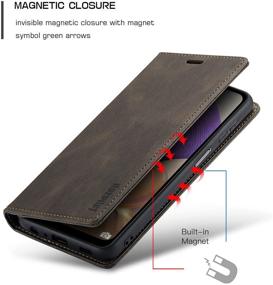 img 1 attached to 📱 Samsung Galaxy A32 5G Wallet Case with RFID Blocking, Card Holder, Kickstand & Magnetic Closure - Coffee Brown Leather Flip Case for Samsung Galaxy A32 5G