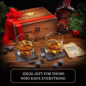 img 1 attached to 🥃 Whiskey Stones Gift Set - Premium Chilling Rocks, Scotch Bourbon Glasses, and Slate Table Coasters - Perfect Gift for Men, Dad, Boyfriend, Anniversary, or Retirement