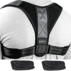 img 4 attached to 👍 Plus Size Adjustable Back Corrector: Ultimate Support for Improved Posture, Comfortable Padded Clavicle Brace for Women & Men (2XL/3XL)