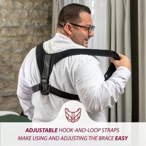 img 3 attached to 👍 Plus Size Adjustable Back Corrector: Ultimate Support for Improved Posture, Comfortable Padded Clavicle Brace for Women & Men (2XL/3XL)