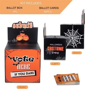 img 3 attached to Spooktacular ORIENTAL CHERRY Halloween Party Supplies: Costume Contest Ballot Box & 50 Voting Cards – Unforgettable Fun Decorations for Home, Office & Parties!