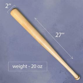 img 1 attached to 🏏 KOTIONOK 27 Inch Wooden Baseball Bat for Self Defense - Softball & Baseball Bats