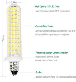 img 2 attached to 💡 Durable and Energy-Efficient Dimmable Candelabra Bulb: 125X2835SMD, 6000K White Light