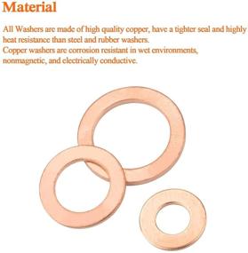 img 1 attached to 🔒 Copper Sealing Thickness Metric Washer: Enhanced Seal & Durability