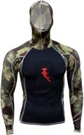 hammerhead spearguns: ambush long sleeve rashguard with hood in hh camo - ultimate dive apparel for camouflage and protection logo