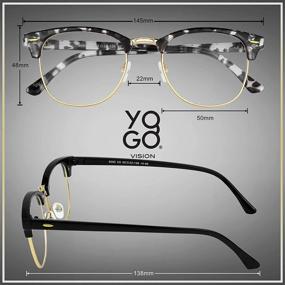 img 1 attached to Stylish Blue Light Glasses 3-Pack for Men and Women - Crystal Gold, Black Gold, Grey Havana Gold