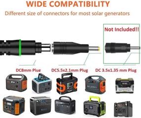 img 1 attached to 🔌 PolyEnergy Solar Connector: 100W/200W Portable Solar Panel with 12AWG Heavy Gauge Cable and Converter Cable for Solar Generators and Power Stations