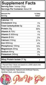 img 3 attached to 🍨 Vanilla Pin Up Girl Protein: 25g Protein per Serving, Low Calorie, Zero Carb for Women (30 Servings)