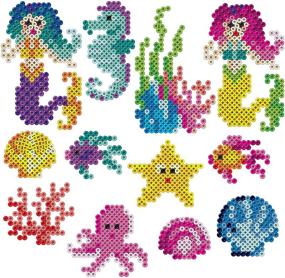 img 1 attached to 🧜 Mermaid and Ocean Animals Fused Bead Kit with Perler Beads, 2002pc.