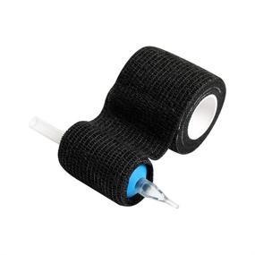 img 3 attached to 🖤 Beoncall Tattoo Grip Tape - Black Disposable Wrap for Tattoo Machine Grip Accessories and Sports Bandage