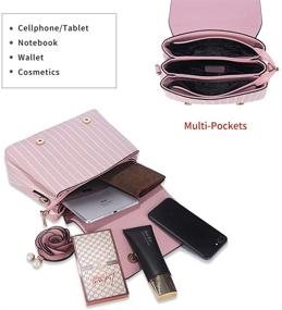 img 2 attached to Multiple Pockets Handbag Fashion Shoulder Women's Handbags & Wallets for Totes