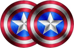 img 2 attached to Captain America Shield Vinyl Sticker Exterior Accessories