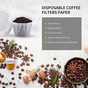 img 3 attached to ☕ 300 Count Disposable Coffee Paper Filters for Keurig Single Serve - Compatible with Reusable K Cup Filters