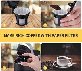 img 2 attached to ☕ 300 Count Disposable Coffee Paper Filters for Keurig Single Serve - Compatible with Reusable K Cup Filters