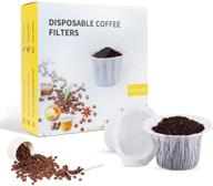 ☕ 300 count disposable coffee paper filters for keurig single serve - compatible with reusable k cup filters logo