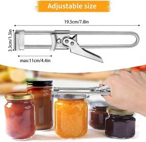 img 2 attached to 🔧 Master Opener Adjustable & Bottle Opener: A Versatile Manual Jar Kitchen Gadget with Adjustable Multifunctional Side Cut Opener