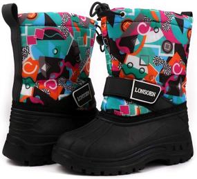 img 2 attached to LONSOEN Winter Weather Waterproof Outdoor Boys' Shoes: Ultimate Outdoor Protection