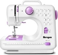 🧵 moregem portable electric sewing machine with 12 built-in stitches, 2 speeds double thread, foot pedal for household crafting & diy logo