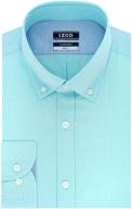 👔 izod stretch gingham spearmint men's shirt collection: comfortable & stylish clothing for men logo