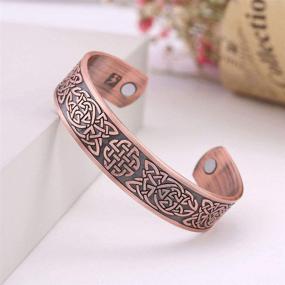 img 2 attached to My Shape Antique Copper Classic Irish Celtic Knot Magnetic Therapy Bracelet - Elegant Bangle with Irish Pattern Jewelry