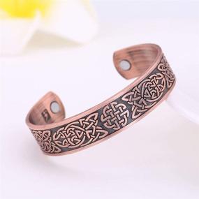 img 3 attached to My Shape Antique Copper Classic Irish Celtic Knot Magnetic Therapy Bracelet - Elegant Bangle with Irish Pattern Jewelry