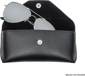 img 3 attached to Leather Glasses Holder: Microfiber Cleaning Men's & Eyewear Accessories