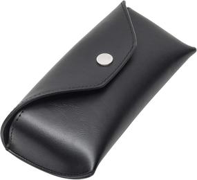 img 2 attached to Leather Glasses Holder: Microfiber Cleaning Men's & Eyewear Accessories
