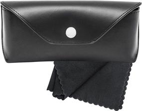 img 4 attached to Leather Glasses Holder: Microfiber Cleaning Men's & Eyewear Accessories