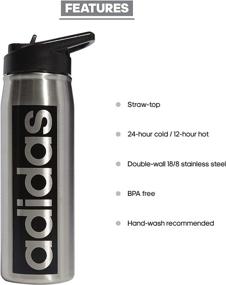 img 3 attached to 🌡️ Adidas 20 oz Metal Water Bottle - Hot/Cold Insulated Stainless Steel, Double-Walled 18/8, 600ml Capacity