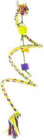 img 4 attached to 🦜 Colorful Bungee Rope Bird Toy - Perfect for Keets, Tiels, Quakers, Conures, African Greys, Amazons, Cockatoos, Macaws & All Sized Birds - Choose the Right Size!