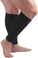 🧦 wide calf plus size calf compression sleeve socks: comfortable, soothing support for swelling, edema, and pain - men and women: 2xl 3xl size with large cuffs: perfect for flights and 20-30 mmhg graduated compression логотип