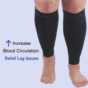 img 3 attached to 🧦 Wide Calf Plus Size Calf Compression Sleeve Socks: Comfortable, Soothing Support for Swelling, Edema, and Pain - Men and Women: 2XL 3XL Size with Large Cuffs: Perfect for Flights and 20-30 mmHg Graduated Compression