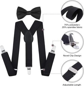 img 3 attached to Adorable Child Kids Suspenders Bowtie Set: Must-Have Boys' Accessories and Suspenders