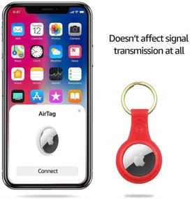 img 2 attached to Case Apple AirTag Keychain Red