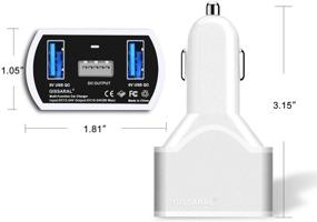 img 1 attached to 🔌 GISSARAL GISCCA-AM3 90W Laptop Type C Car Charger for 2015-2017 MacBook Pro 13 15 Touch Bar & New MacBook 12; Dual USB Quick Charge for Apple/Android Smartphones & Tablets