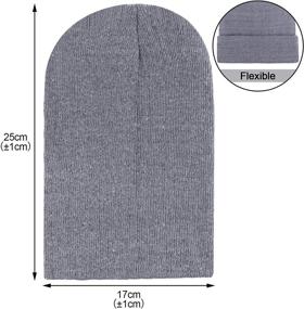 img 3 attached to 🧣 MENOLY 4-Pack Winter Beanies: Stretch Knit Beanie Hats for Girls and Boys in 4 Color Variations for Optimum Style